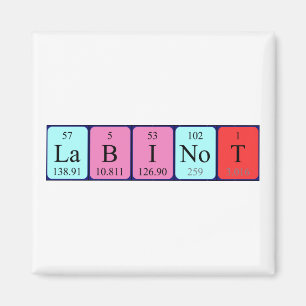 Labinot periodic table name magnet