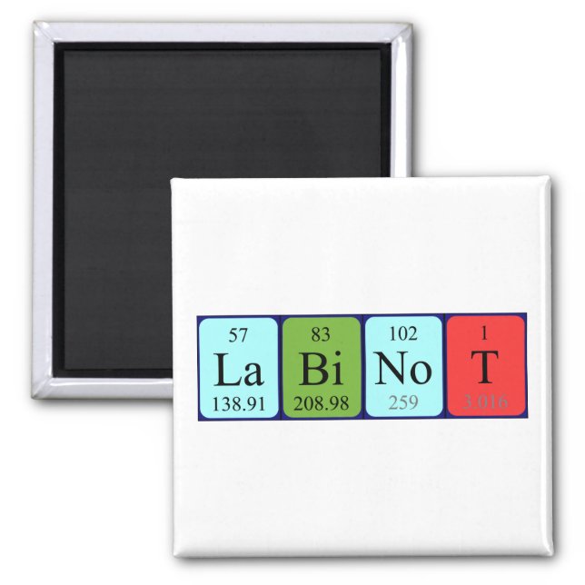 Labinot periodic table name magnet (Front)