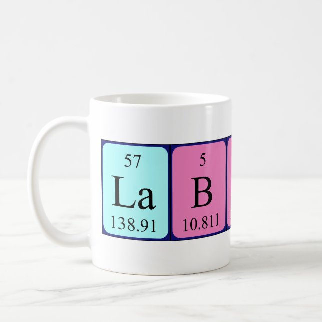 Labinot periodic table name mug (Left)