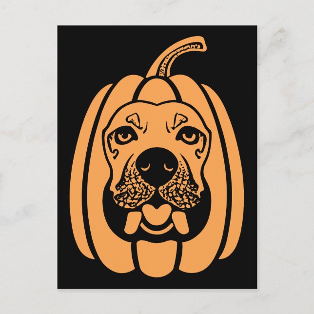 Labkin Dog Pumpkin gravity falls halloween snoopy  Holiday Postcard (Front)