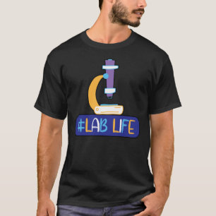 Lablife Microscope Medical Laboratory Science Tech T-Shirt