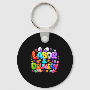 Labor and delivery easter cute bunny egg nurse key ring