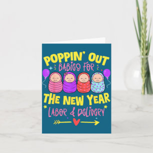 Labor And Delivery L&d Nurse Happy New Year Card