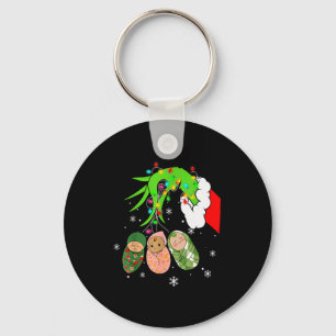 Labor And Delivery Nurse Christmas Lights Snowflak Key Ring