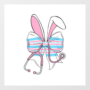 Labor And Delivery Nurse Easter Bunny Ears Baby Bl Window Cling