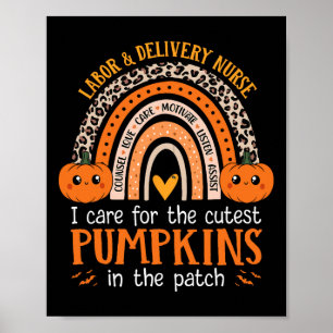 Labor and Delivery Nurse Halloween LandD Nurse Cut Poster