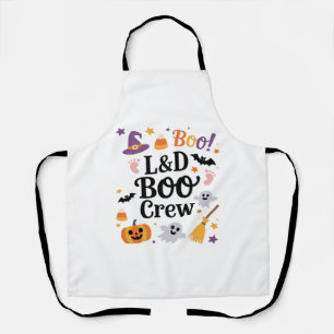Labor and Delivery Nurse Halloween Pumpkin Ghost A Apron