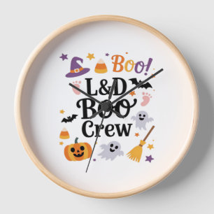 Labor and Delivery Nurse Halloween Pumpkin Ghost A Clock