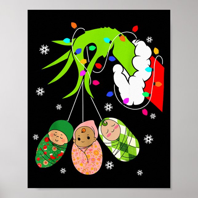 Labor And Delivery Nurse Merry Christmas Xmas Ligh Poster (Front)