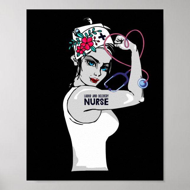 Labor And Delivery Nurse Nursing School Nurses Day Poster (Front)