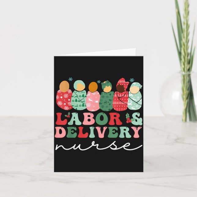 Labor And Delivery Nurse Shirt L&amp;d Nurse Chris Card (Front)