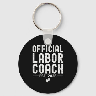 Labor Coach Est 2026 Expecting New Mom Dad Baby Sh Key Ring