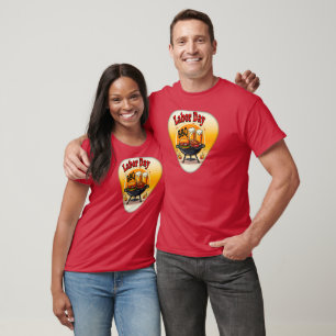 Labor Day BBQ Party Design – Grill and Burger Holi T-Shirt