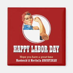 LABOR DAY BBQ Rosie Riveter Magnet