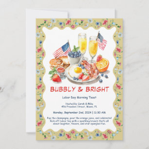 Labor Day Mimosa Brunch Invitation – Patriotic