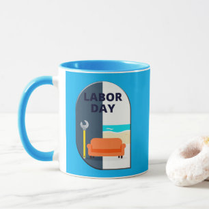 Labor Day Minimal Worker Relax Design Mug