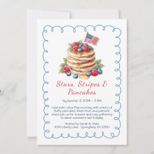 Labor Day Pancake Brunch Invitation – Patriotic 