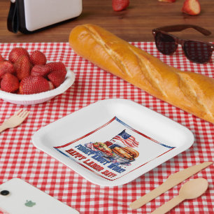 Labor day paper plate