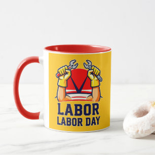 Labor Day Strong Worker Pride Illustration Mug