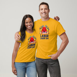 Labor Day Strong Worker Pride Illustration T-Shirt