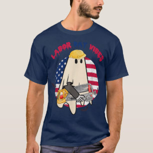Labor Day Vibes Funny Boo Halloween Happy Labour D T-Shirt
