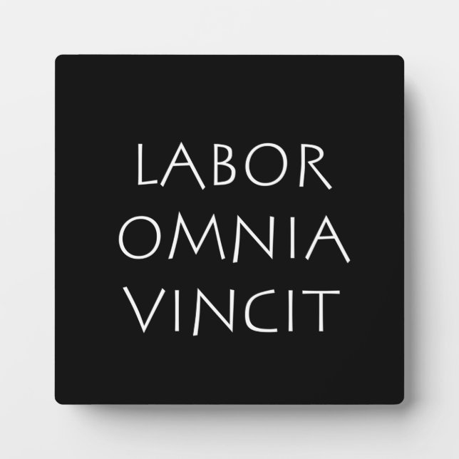Labor omnia vincit plaque (Front)