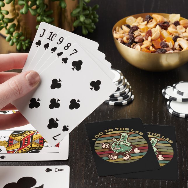 Laboratory chemistry science humour T-Shirt Keycha Playing Cards (In Situ)