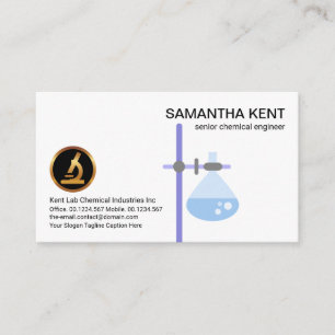 Laboratory Equipment Beaker Flask Border Chemist Business Card