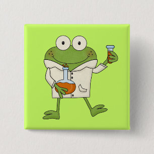 Laboratory Frog 15 Cm Square Badge