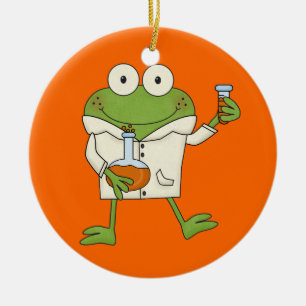 Laboratory Frog Ceramic Tree Decoration