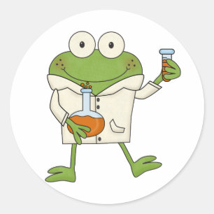 Laboratory Frog Classic Round Sticker