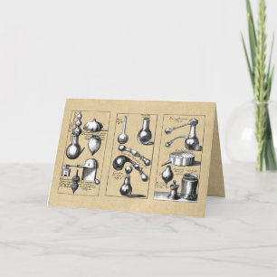 Laboratory Glass Beakers and Tools Greeting Card