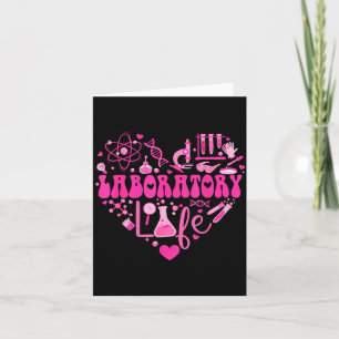 Laboratory Heart Valentine Lab Technologist Scienc Card