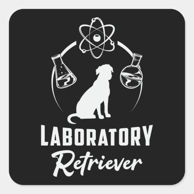 Laboratory Labrador Retriever Dog Lover Pet Puppy Square Sticker (Front)
