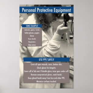 Laboratory PPE informational poster