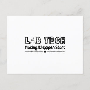 Laboratory Technician Lab Tech Making It Happen Postcard