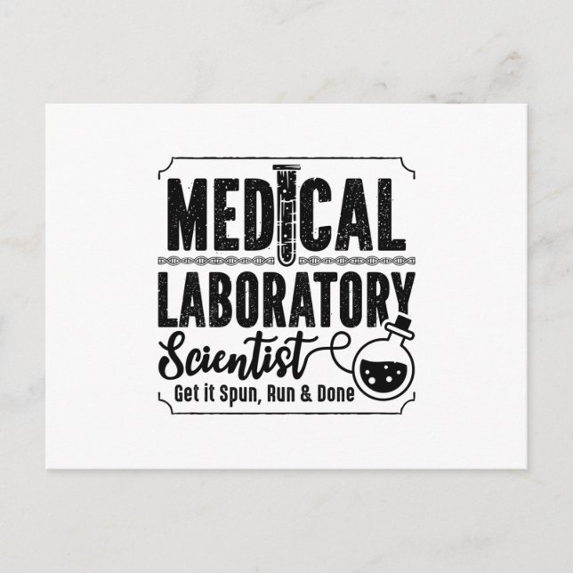 Laboratory Technician Medical Laboratory Scientist Postcard (Front)