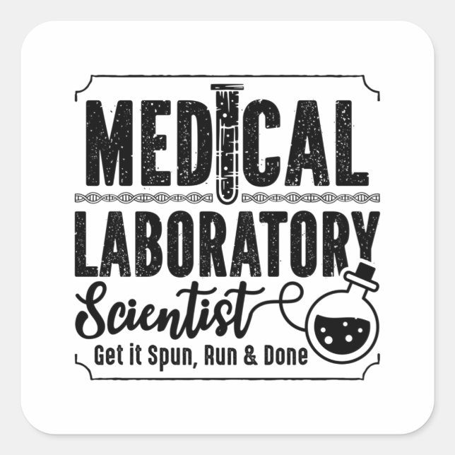 Laboratory Technician Medical Laboratory Scientist Square Sticker (Front)