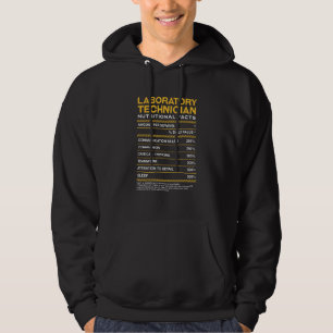 Laboratory Technician Nutrition Facts Lab Technici Hoodie
