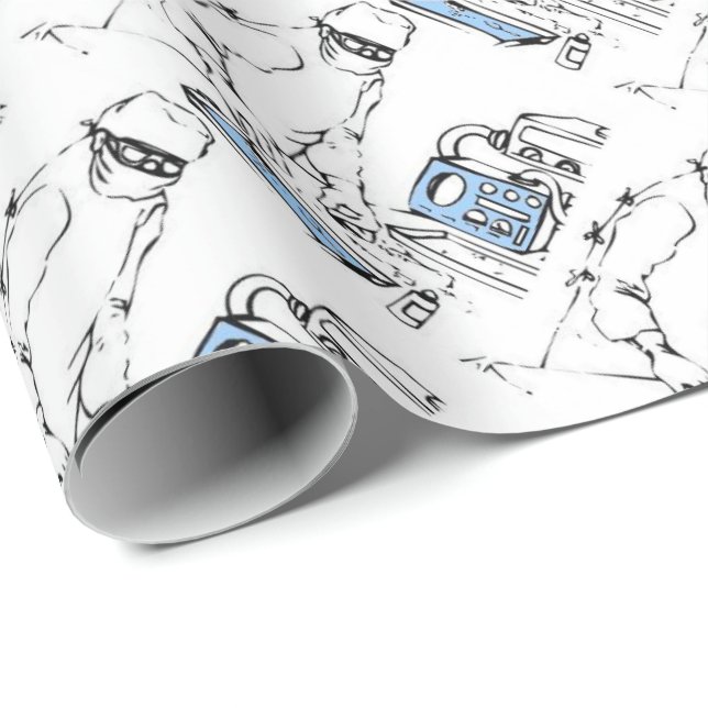 Laboratory Worker Wrapping Paper (Roll Corner)