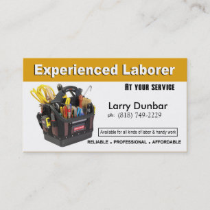 Laborer Handyman Home Repair Construction Business Card