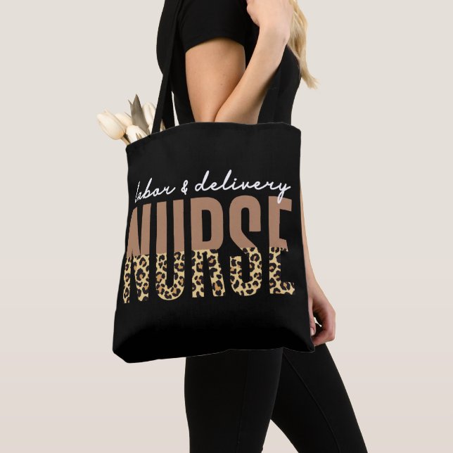 Labour and delivery nurse Cheetah leopard print Tote Bag (Close Up)