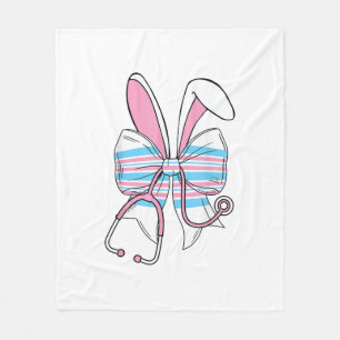 Labour And Delivery Nurse Easter Bunny Ears Baby B Fleece Blanket