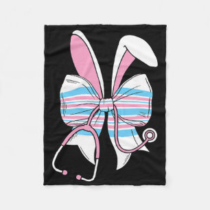 Labour And Delivery Nurse Easter Bunny Ears Baby B Fleece Blanket