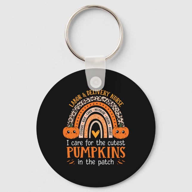 Labour And Delivery Nurse Halloween Landd Nurse Cu Key Ring (Front)