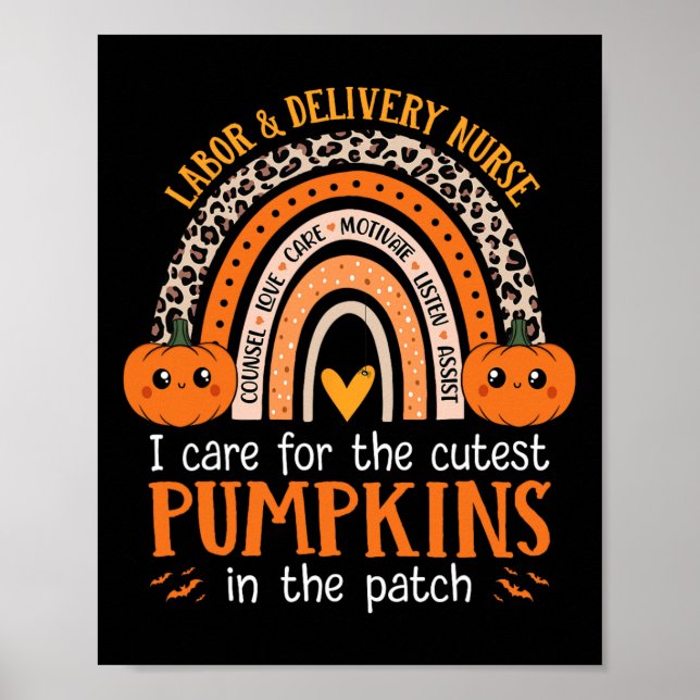 Labour And Delivery Nurse Halloween Landd Nurse Cu Poster (Front)