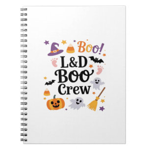 Labour and Delivery Nurse Halloween Pumpkin Ghost Notebook