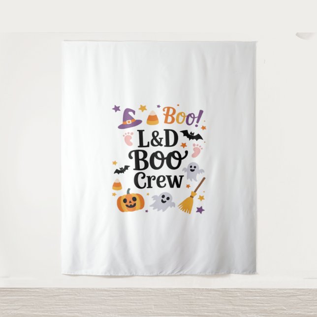 Labour and Delivery Nurse Halloween Pumpkin Ghost  Tapestry (Front)