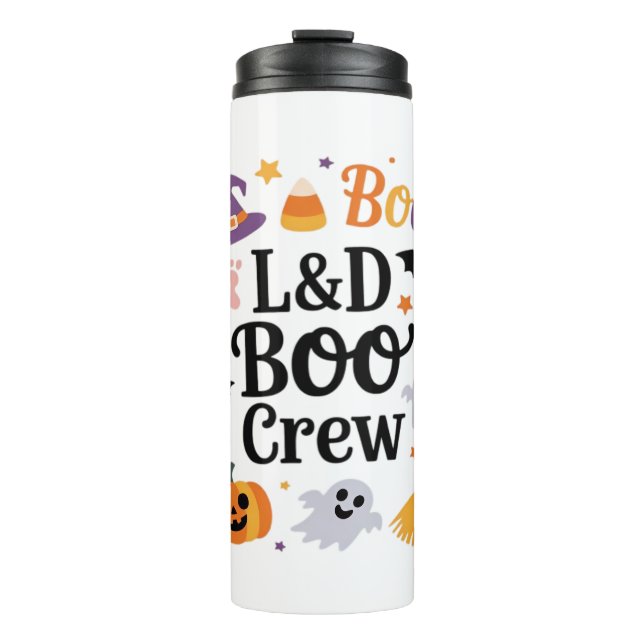 Labour and Delivery Nurse Halloween Pumpkin Ghost  Thermal Tumbler (Front)
