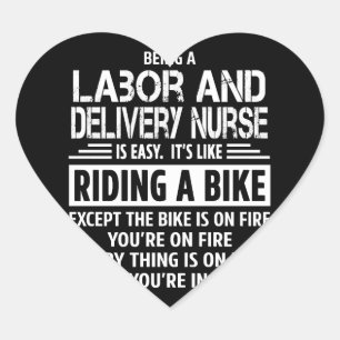 Labour And Delivery Nurse Heart Sticker